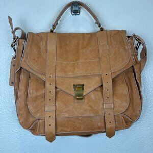 PROENZA SCHOULER "PS1 Large" satchel in a Tan leather Crossbody Strap